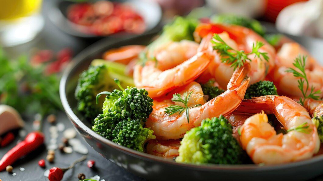 Prawns with Broccoli